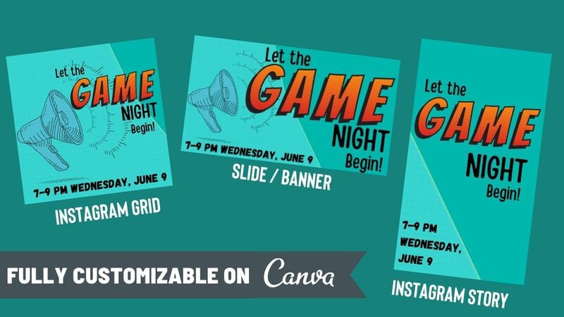 Game Night Canva Graphics Kit